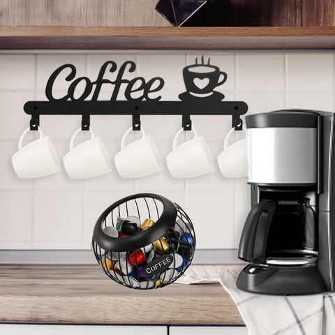TOPZEA counterop organizer fits kitchen decor and keeps pods organized.