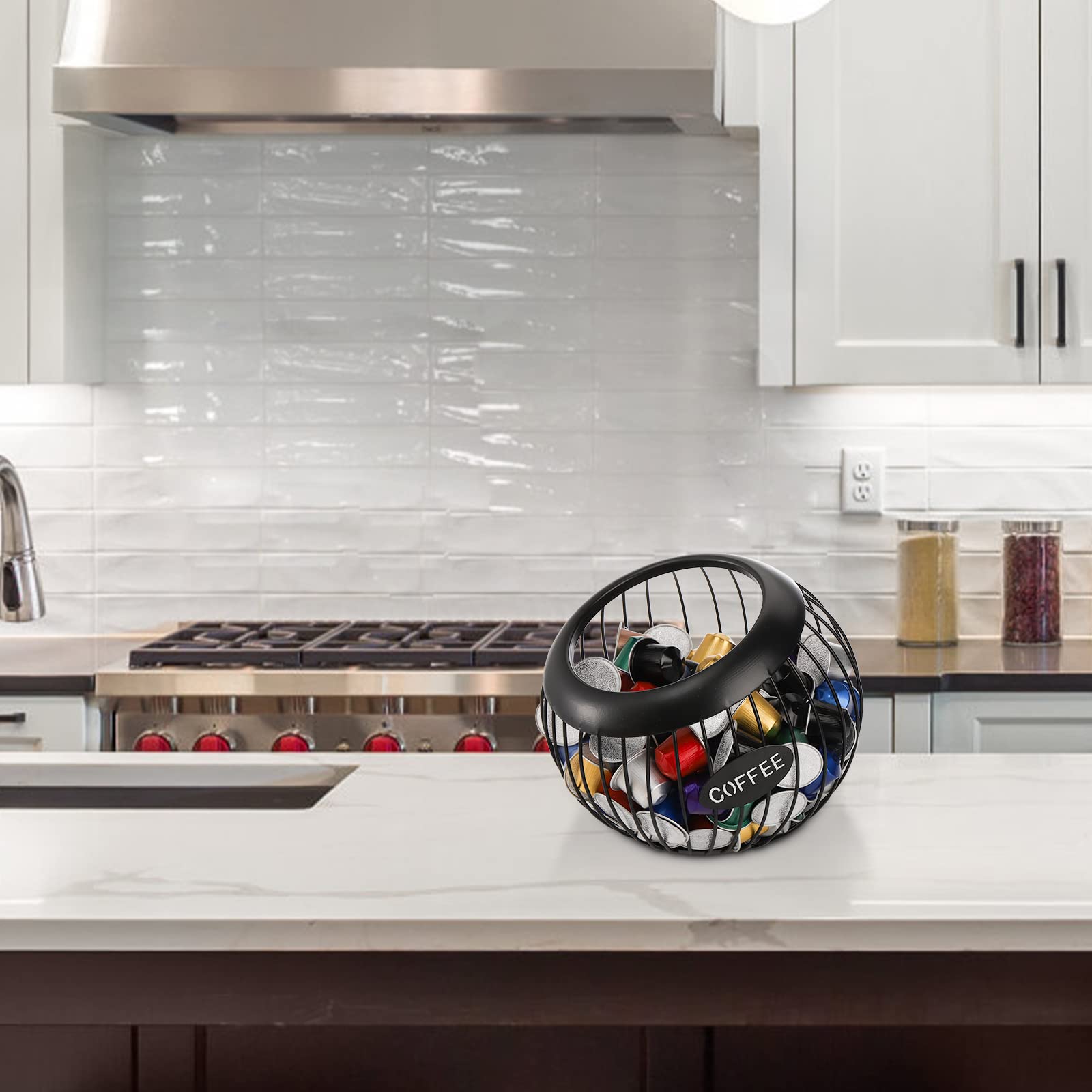 TOPZEA coffee pod holder wide mouth opening for easy pod access.