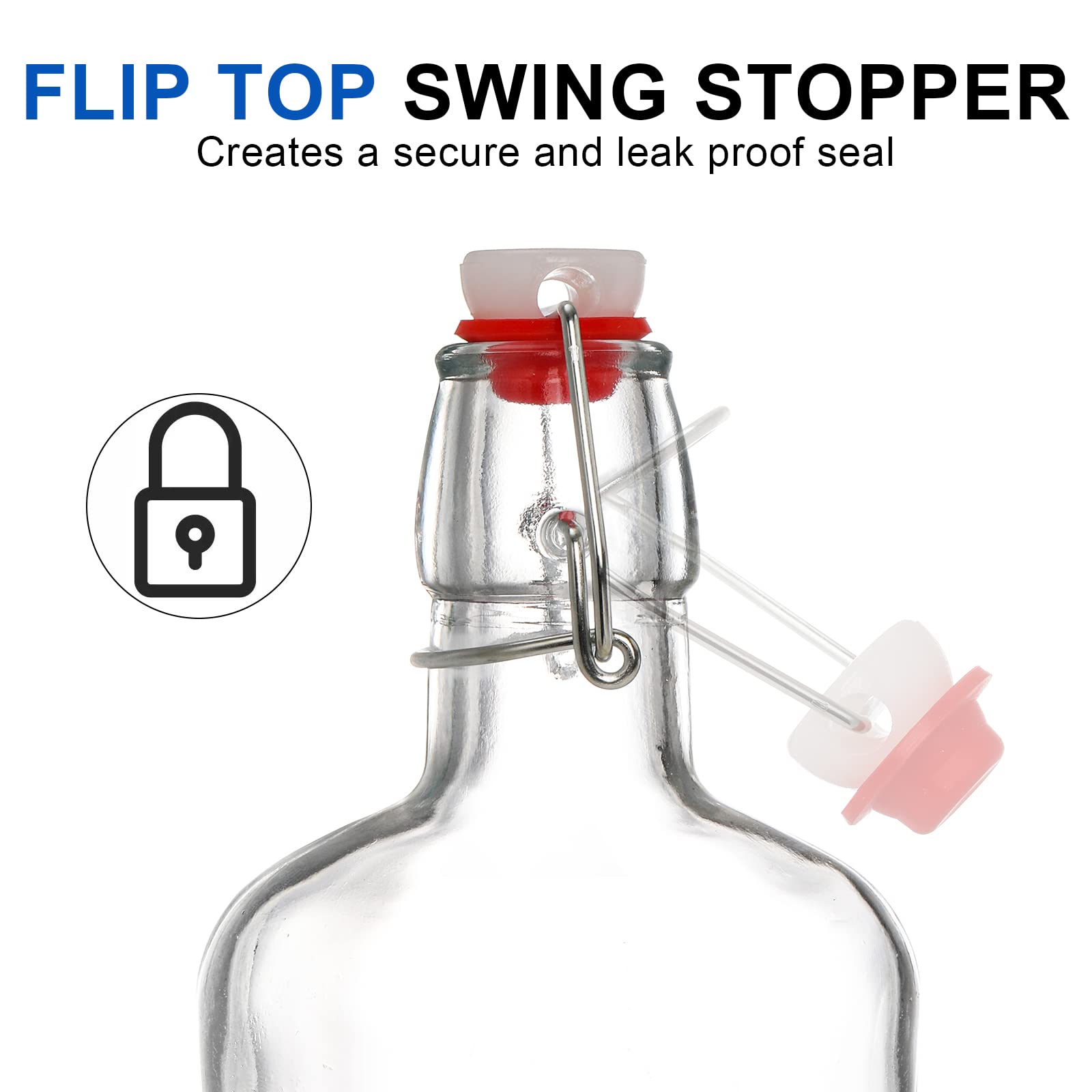 TOPZEA eight-pack glass flasks ideal for second fermentation and vanilla extract.