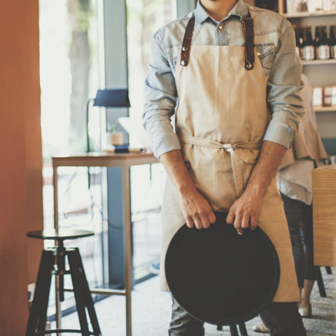 TOPZEA raised-edge serving tray helps prevent spills during service.