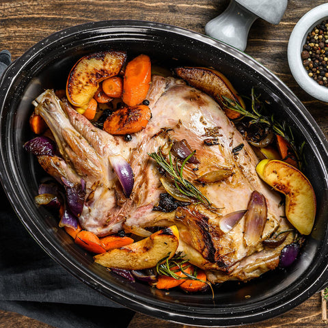 TOPZEA turkey roaster in oven fits large birds for holidays.