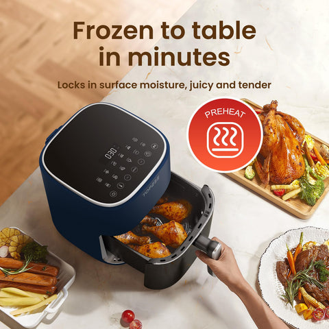 TOPZEE Air Fryer 12-in-1 5.5-qt capacity fits family meals.