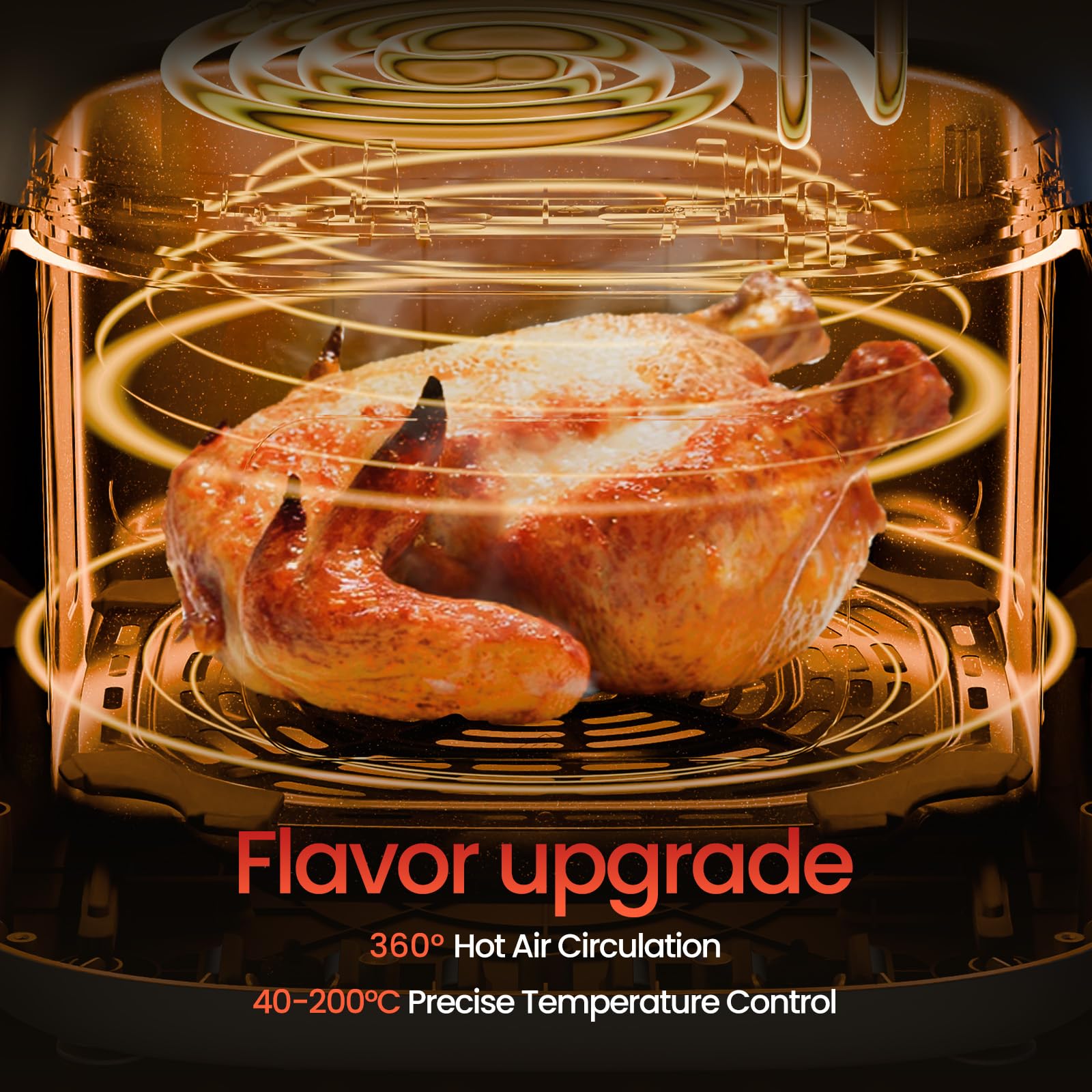 TOPZEE Air Fryer 12-in-1 control panel with precise temperature control.