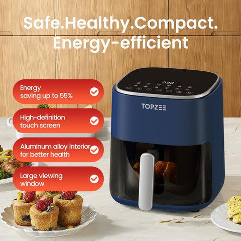 TOPZEE Air Fryer 12-in-1 dough proof function for fresh dough.