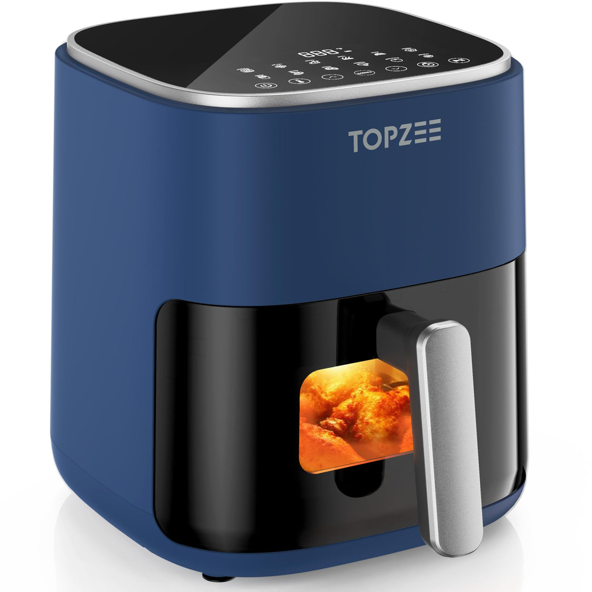 TOPZEE Air Fryer 12-in-1 front view shows compact design for countertops.