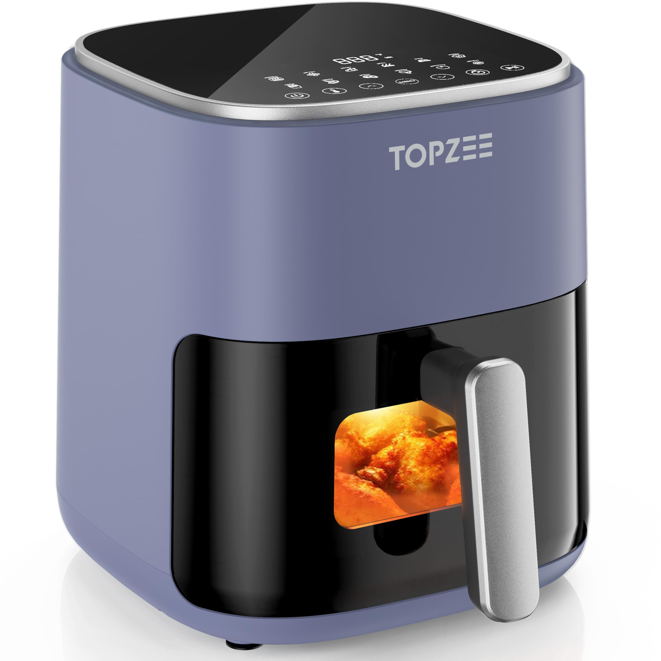 TOPZEE Air Fryer 360-degree heat delivers even cooking with minimal oil.