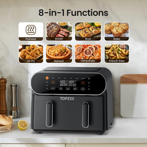 Topzee dishwasher-safe crisper plate simplifies cleanup after meals.