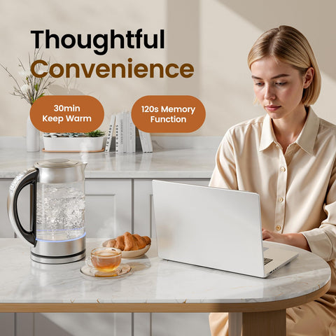 Topzee kettle keeps beverages warm for 30 minutes