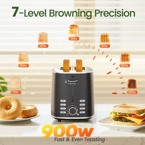 Topzee removable crumb tray makes cleaning effortless after toasting.