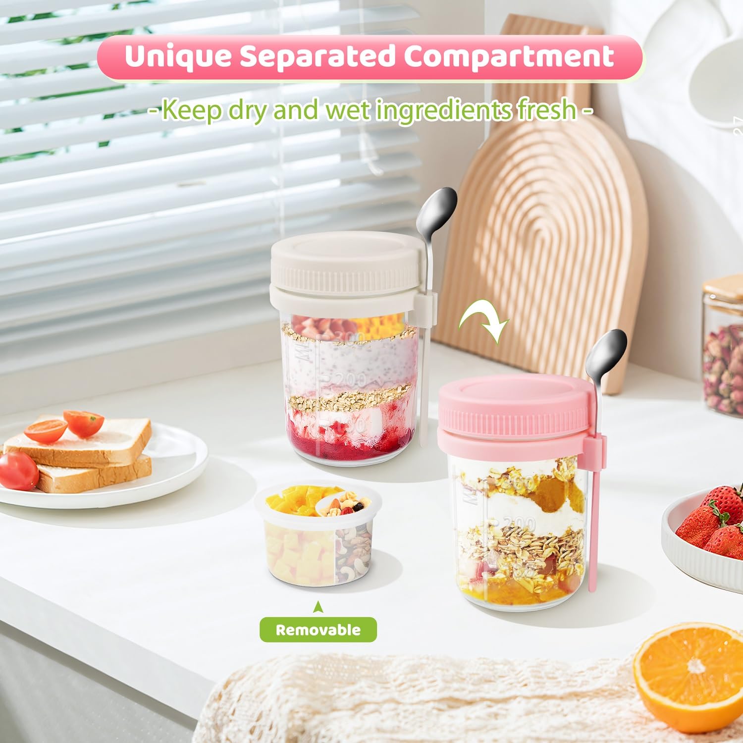 Torchero leakproof stackable design saves space in fridge and bag.