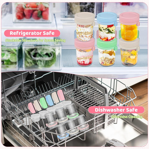 Torchero multi-purpose jars work for oats, yogurt, salads, and snacks.