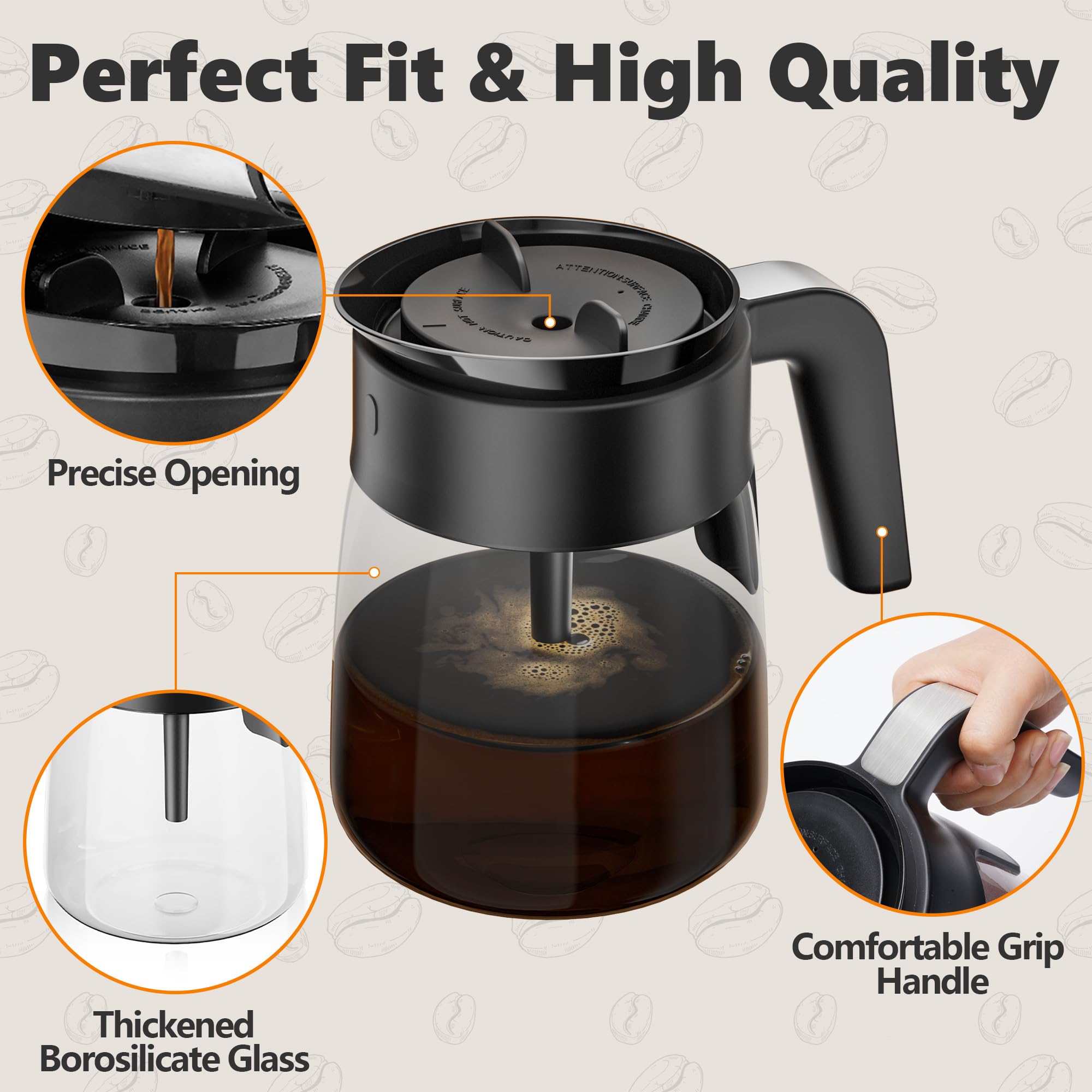 TORETAS wide-mouth carafe simplifies cleaning after a busy morning