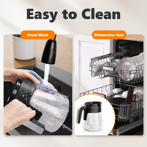 TORETAS sturdy stainless-steel handle adds comfort during pouring sessions