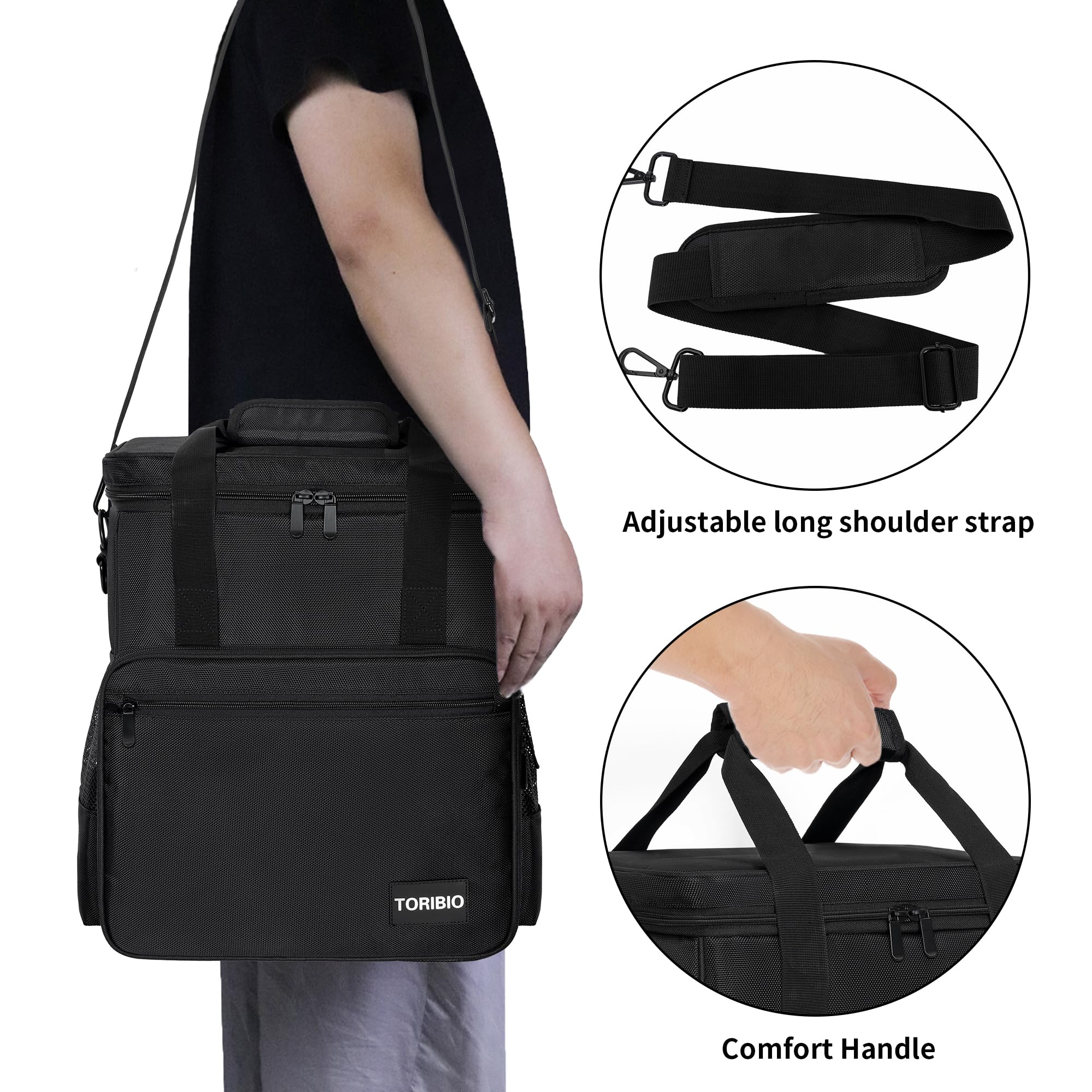 TORIBIO durable nylon material resists wear during travel and daily use.