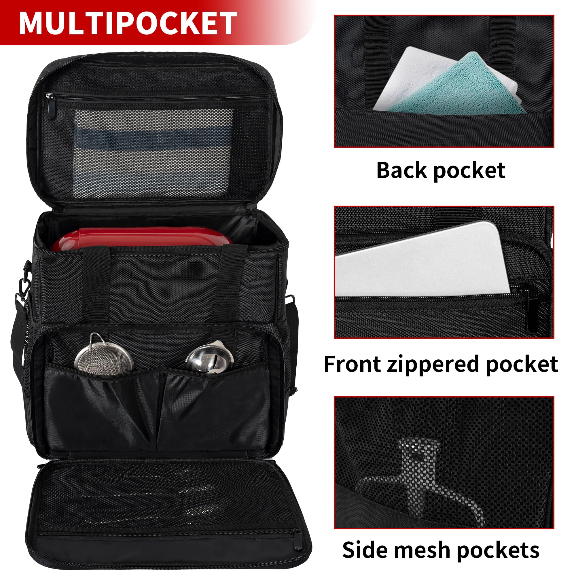 TORIBIO bag shoulder strap allows comfortable carrying during transport.