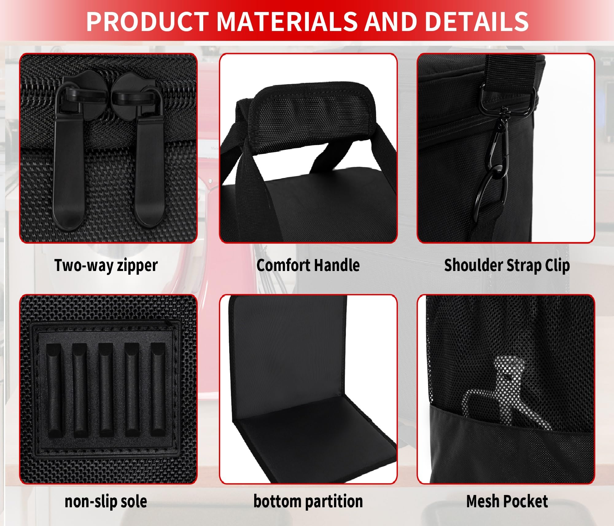 TORIBIO travel-ready bag keeps your mixer organized on trips.