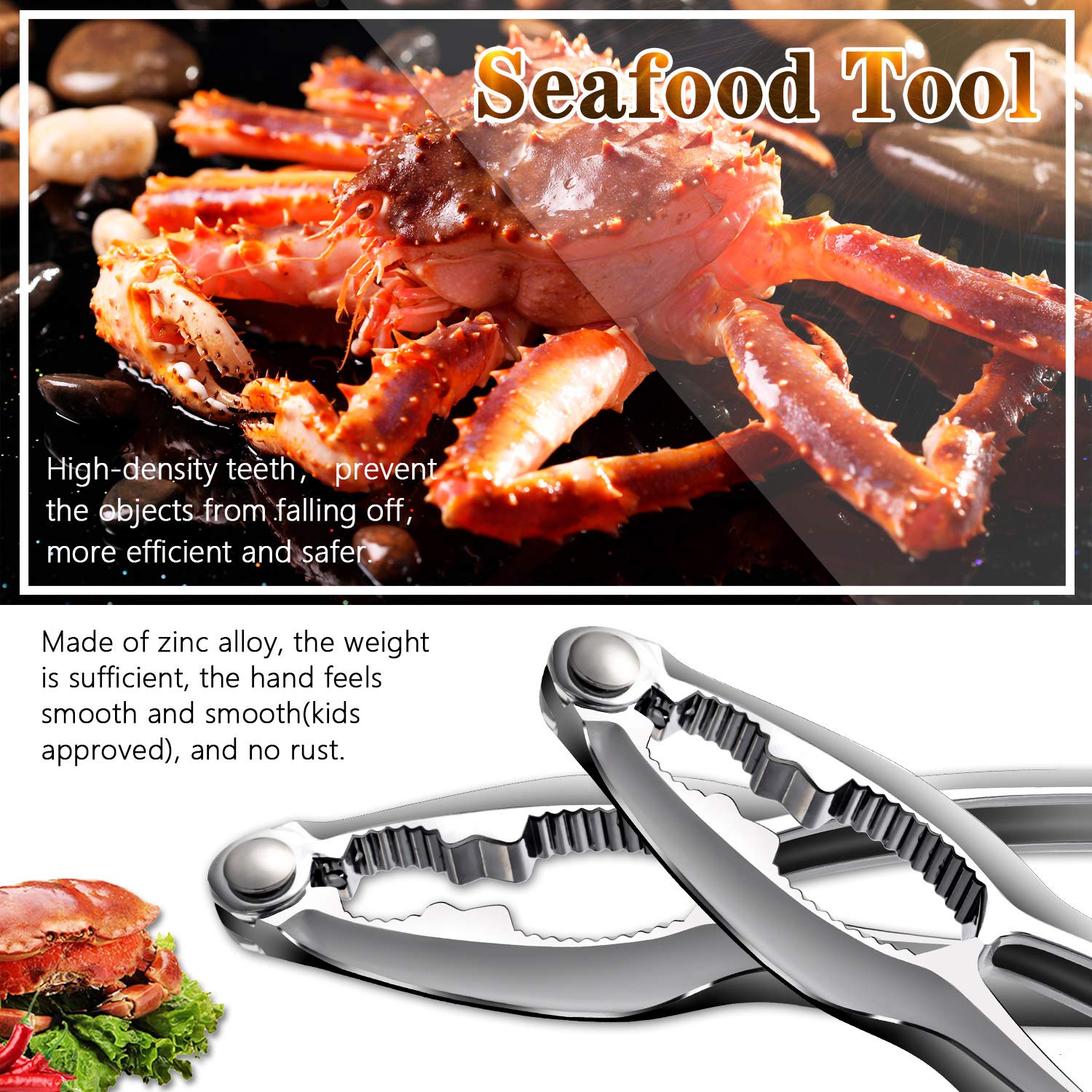TORINALITAL lobster crackers pair for strong leverage and easy meat extraction.