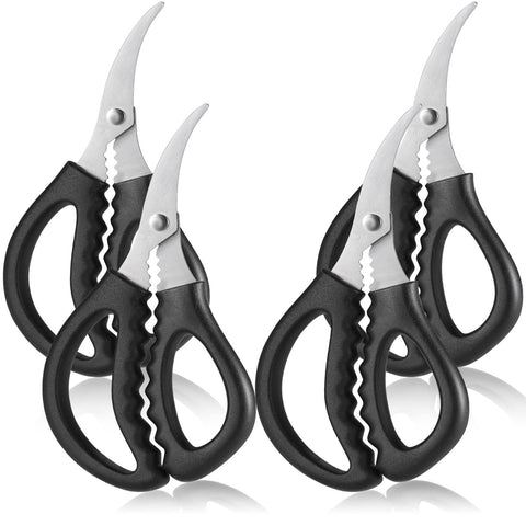 Torinalital seafood scissors four-piece pack for quick shell cracking and trimming.