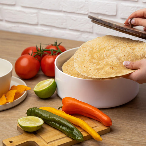 Tortillada microwave-safe tortilla warmer for quick reheating of tortillas