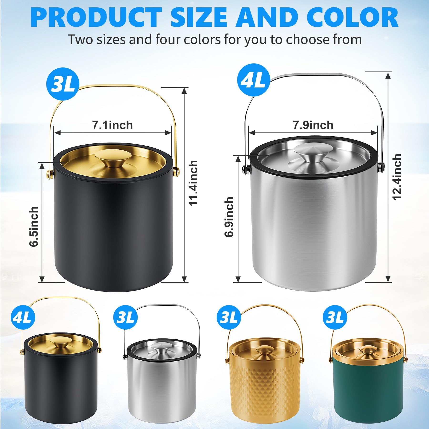 TOSELBAI interior features 304 stainless steel for hygienic, rust-resistant serving.