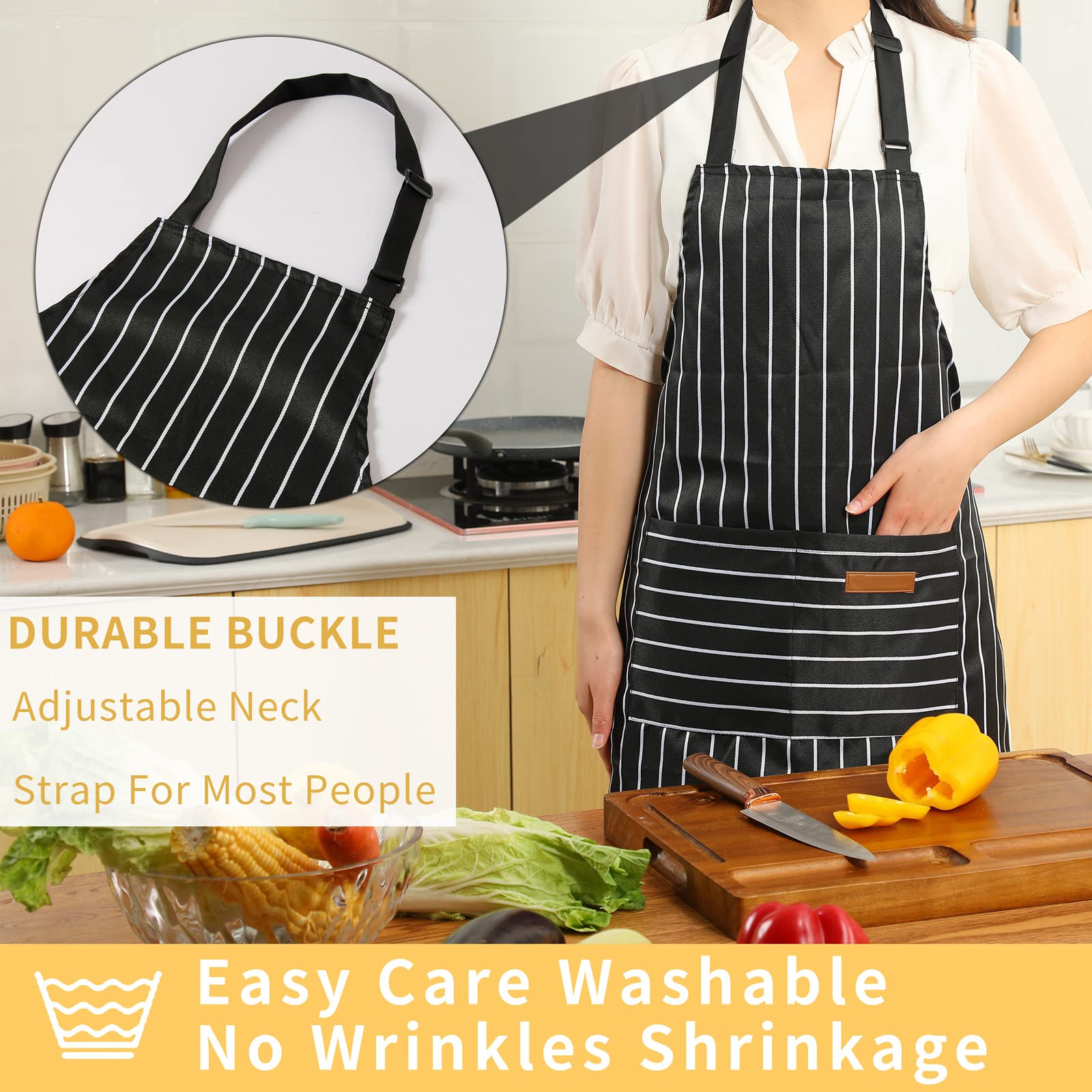 Tosewever apron featuring two pockets for utensils and a phone.