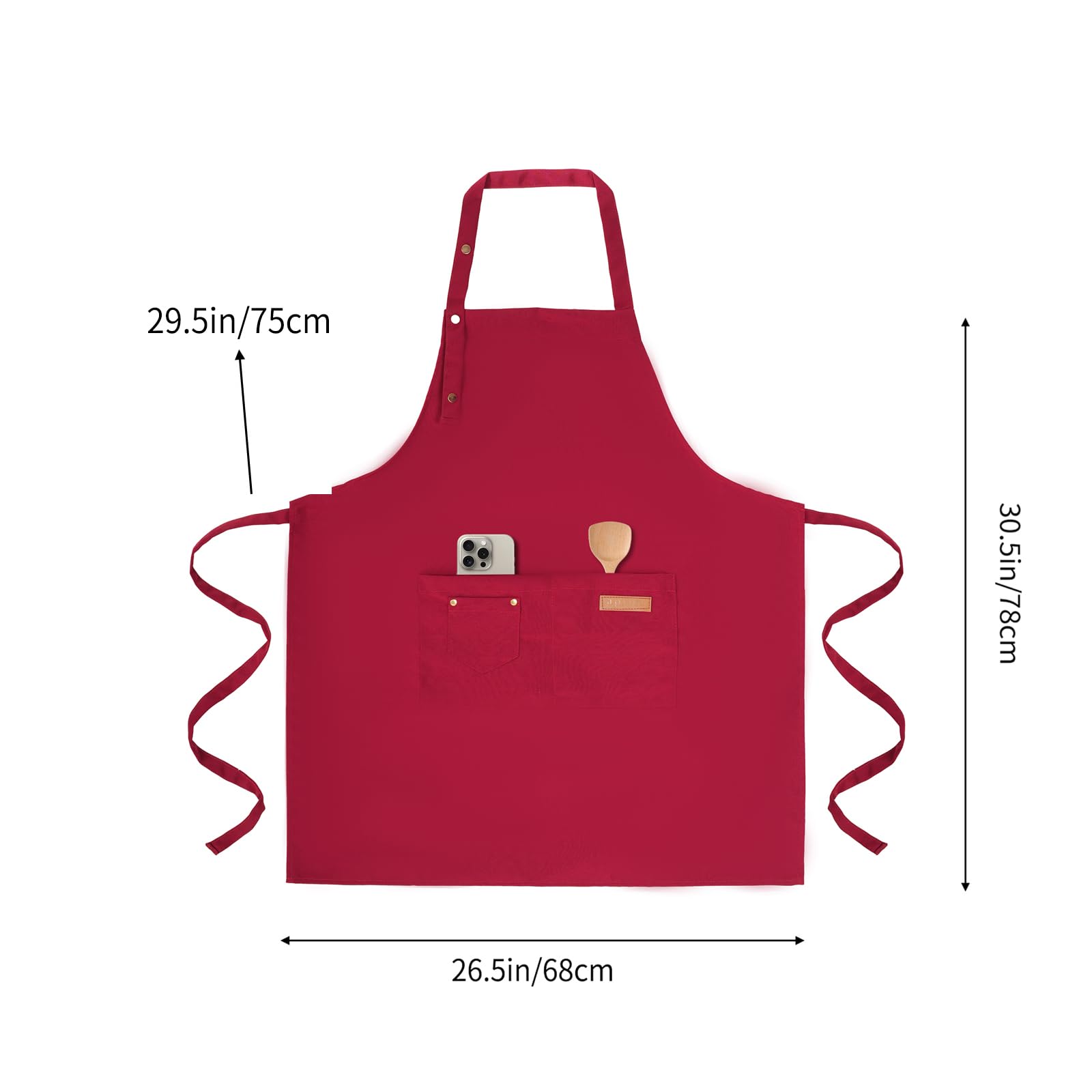 Tosewever art apron with large pockets for tools and phones.