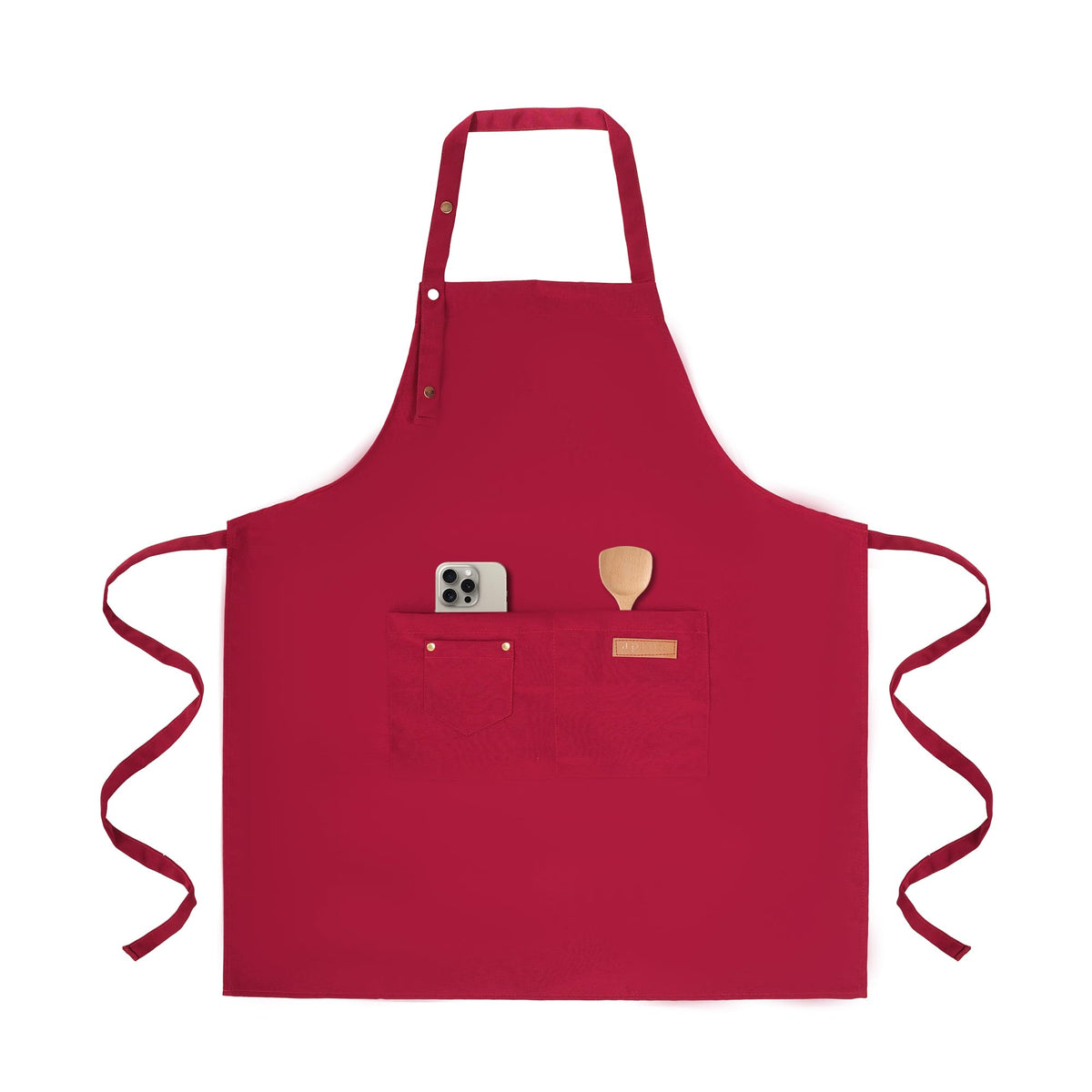 Tosewever art apron with woman painting; front view, durable and practical.