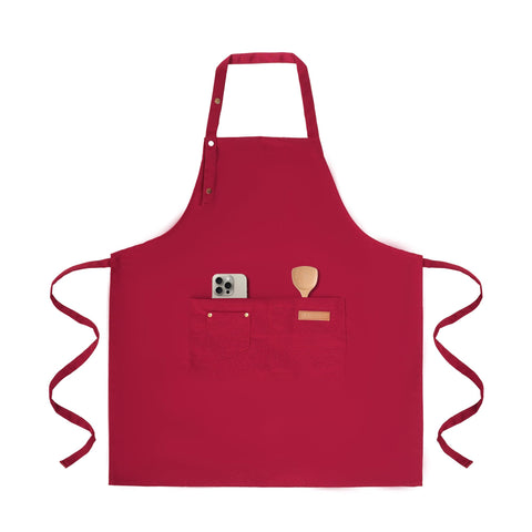 Tosewever art apron with woman painting; front view, durable and practical.