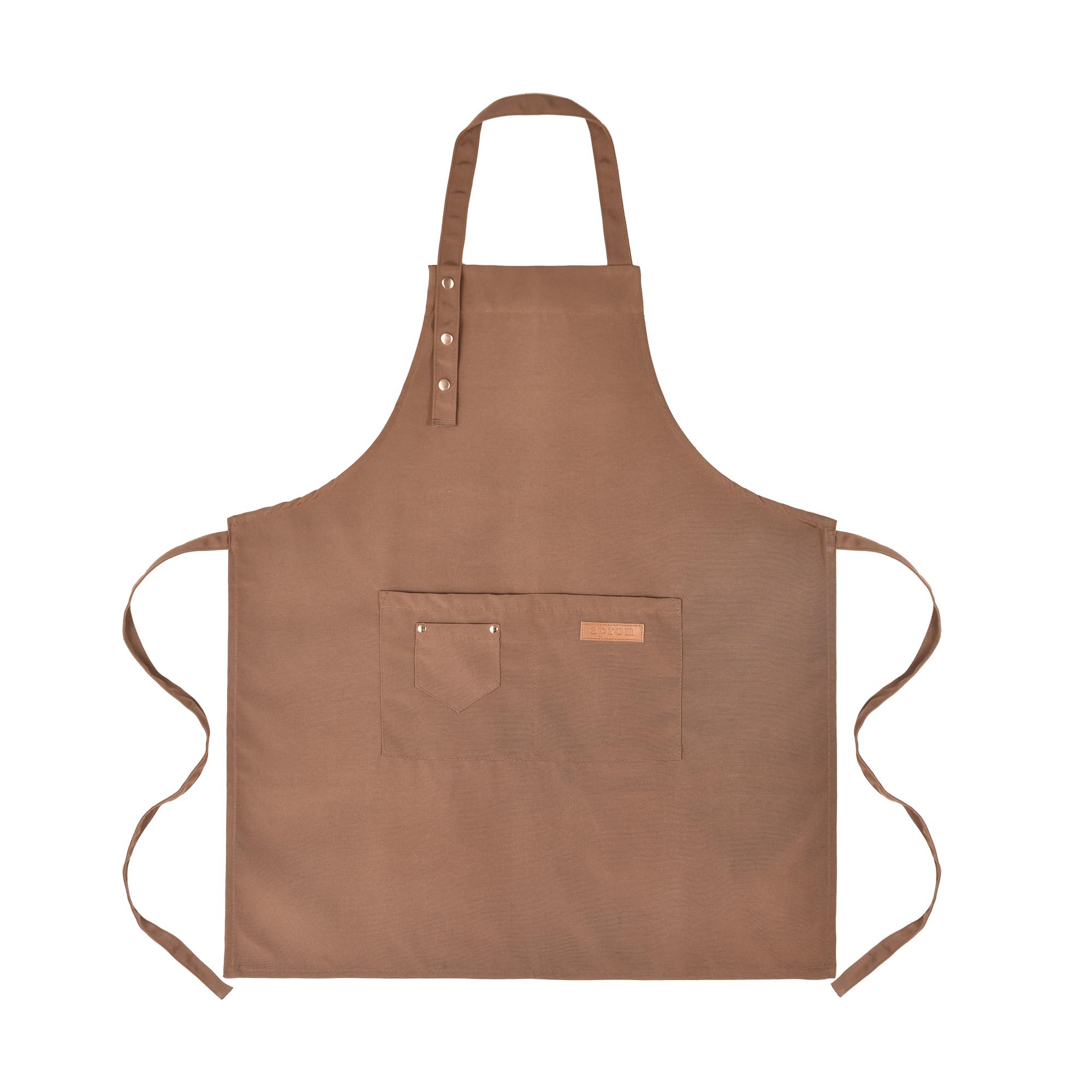 Tosewever art apron for women in brown with large pockets for brushes and tools