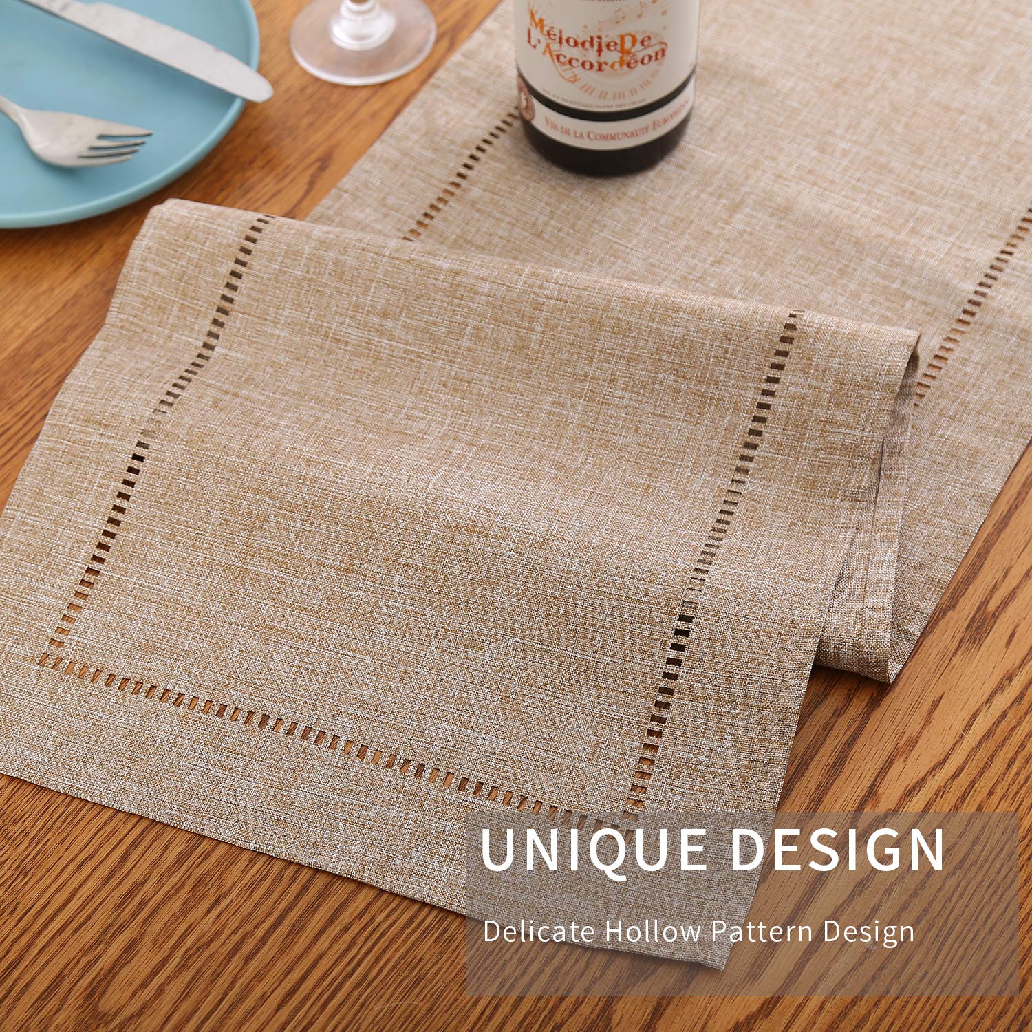 Tosewever table runner displayed on a dining table setting for elegance.