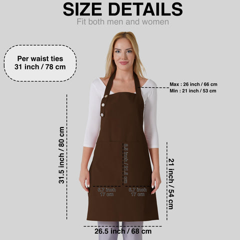 Wide coverage protects clothing from spills, splashes, and paint.