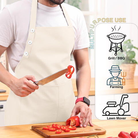 TOSHE two large pockets keep tools within reach while cooking
