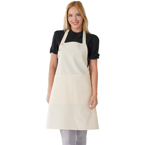 TOSHE kitchen apron waterdrop-resistant cream for mess-free cooking