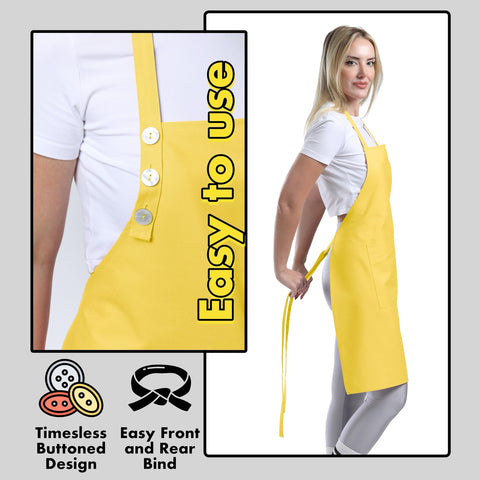 TOSHE machine-washable apron is easy to clean after messy cooking or crafts.
