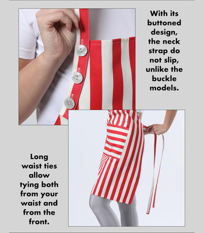 TOSHEX apron machine-washable for easy cleanup after cooking