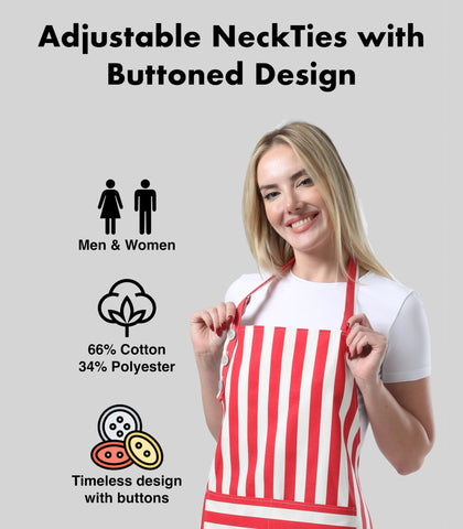 TOSHEX apron two pockets keeps utensils within reach