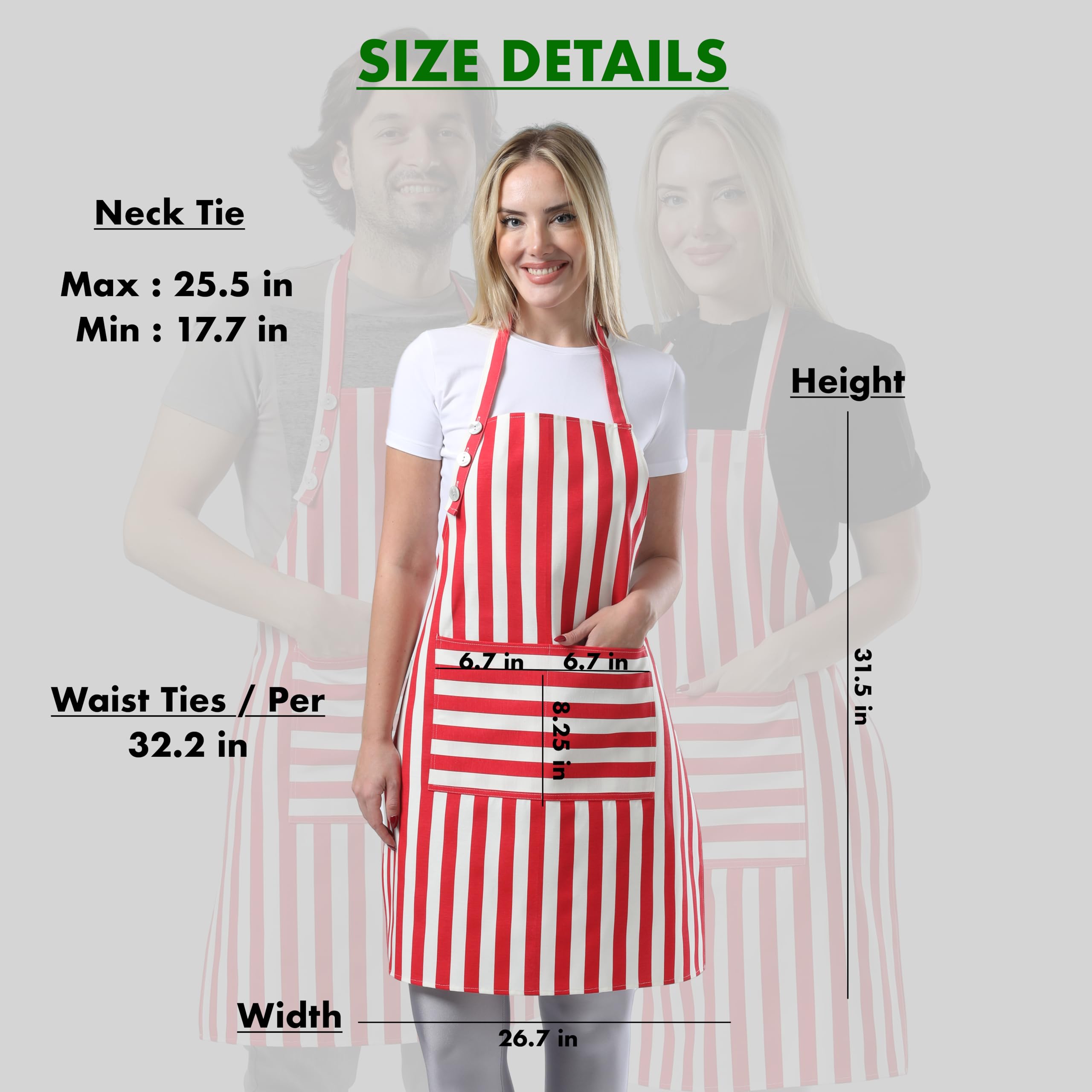TOSHEX apron wide-coverage shields clothing during grilling or painting
