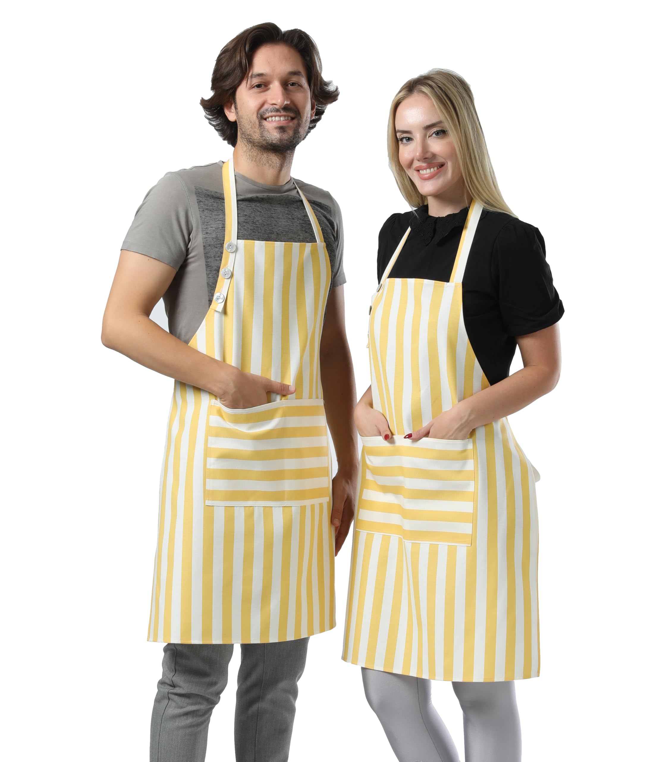 TOSHEX Kitchen Apron Yellow Color brightens your kitchen