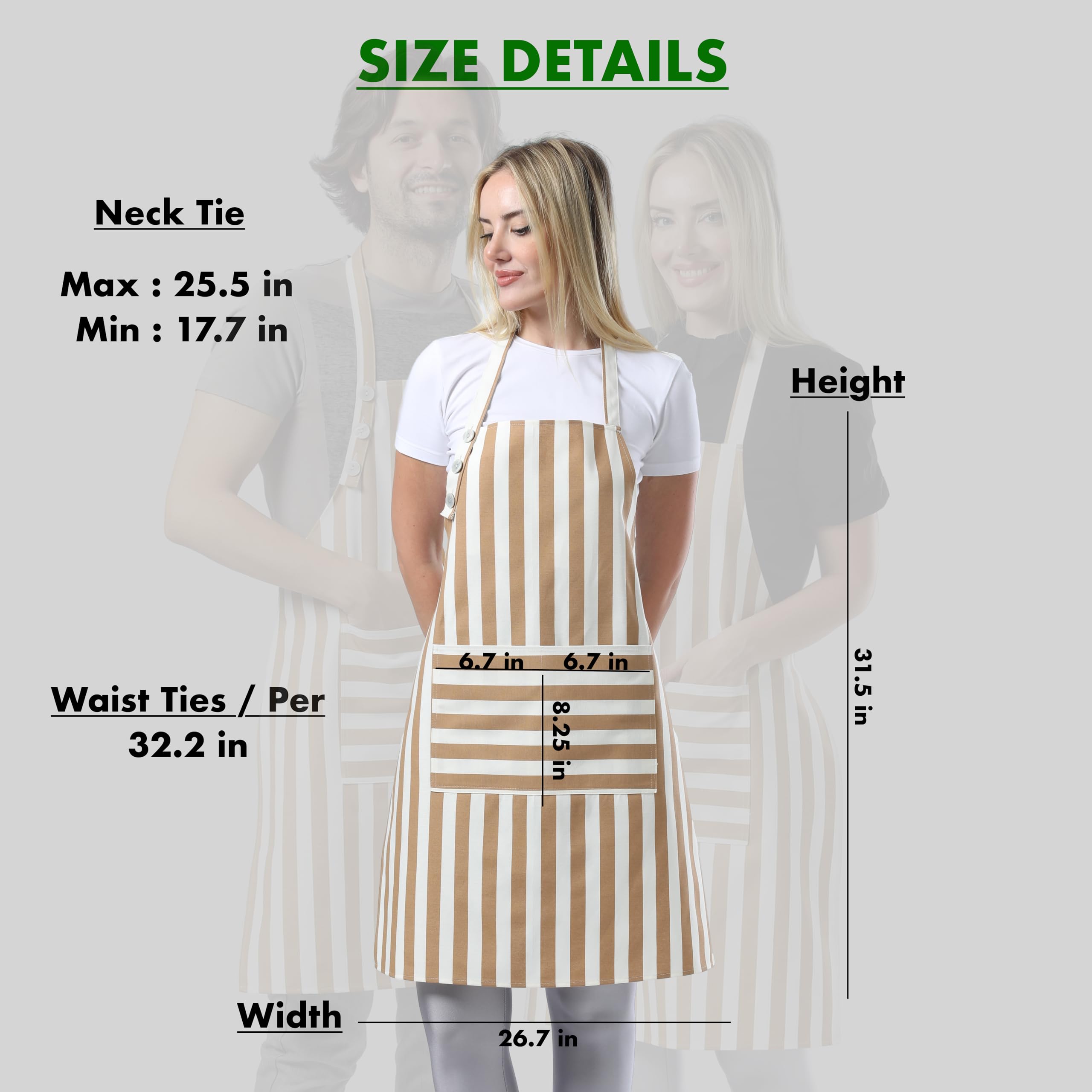 TOSHEX premium cotton-polyester blend delivers durability and comfort for everyday cooking and crafts.