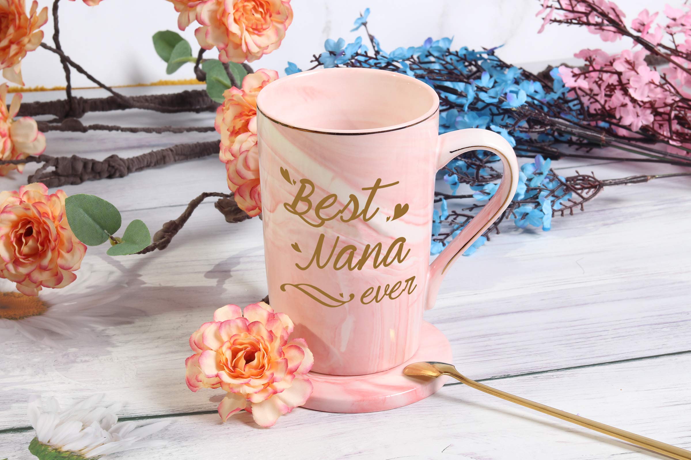 Coaster included to protect surfaces during coffee or tea moments.
