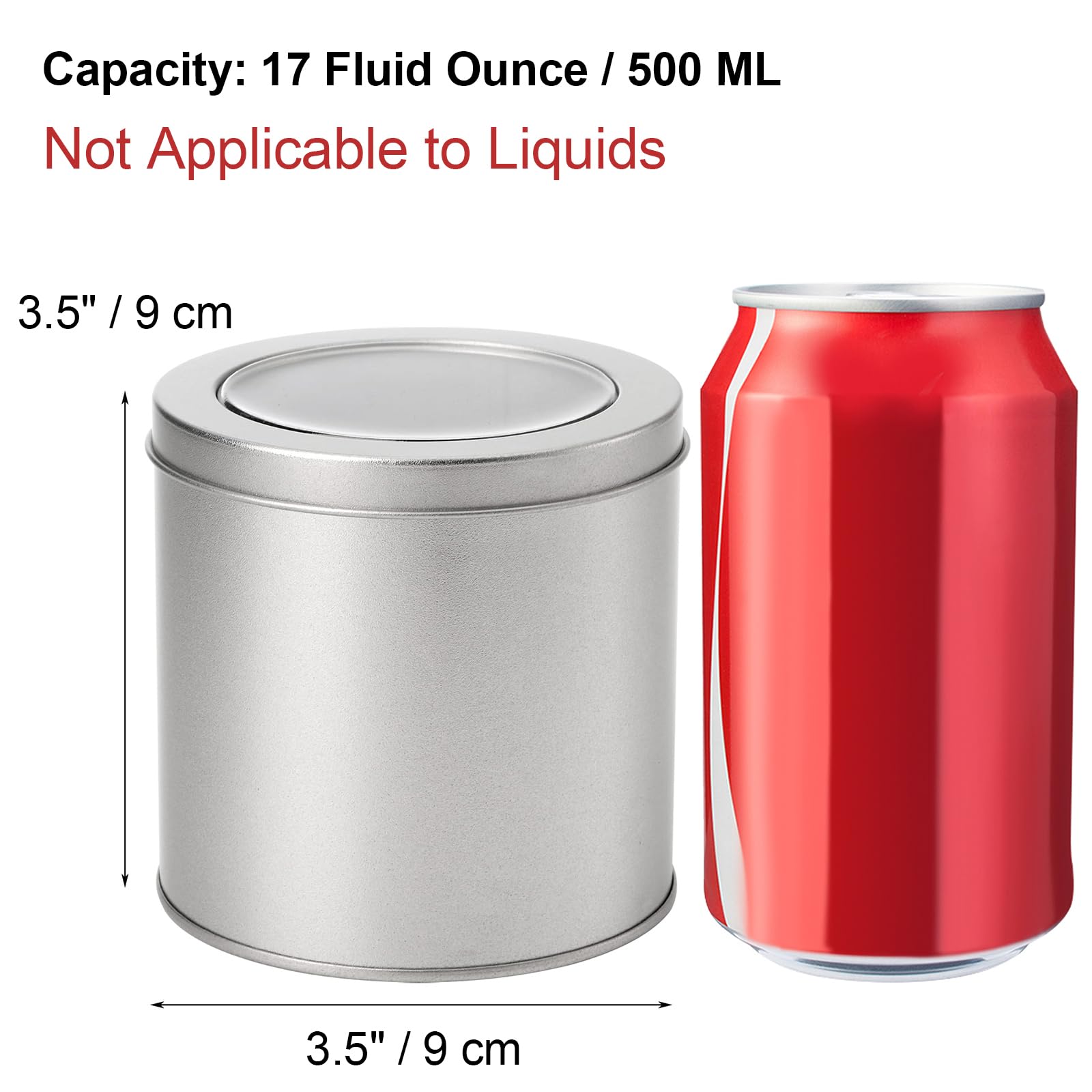 Tosnail 17 oz tin container ideal for loose tea, coffee, or spices