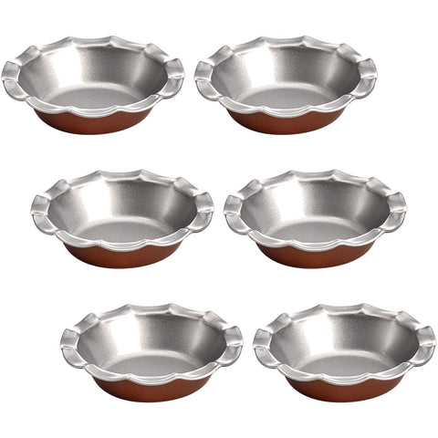 Tosnail 6-pack mini fluted tart pans set for individual desserts