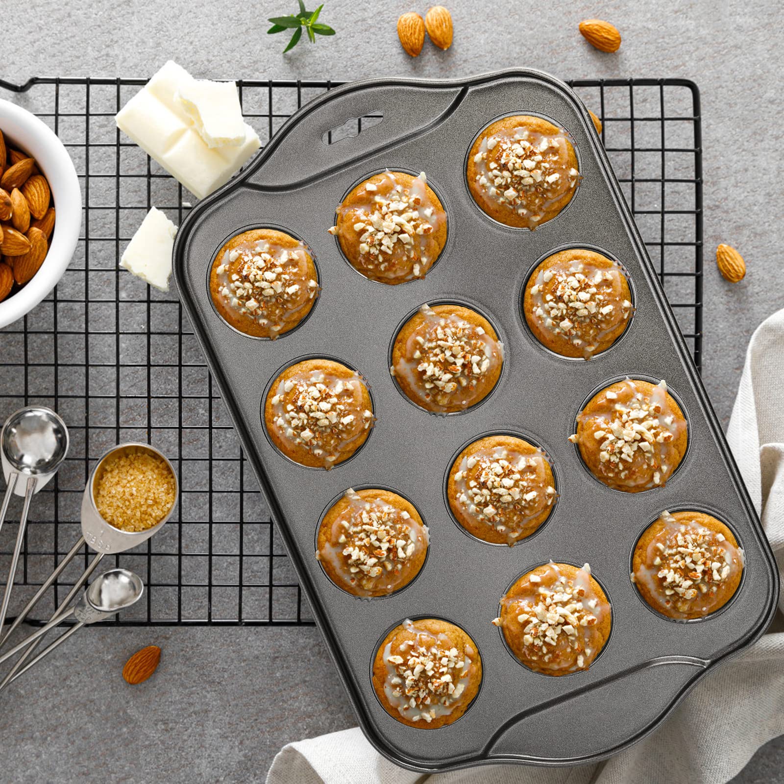 Tosnail 13x8x1.25 inch pan fits standard ovens.