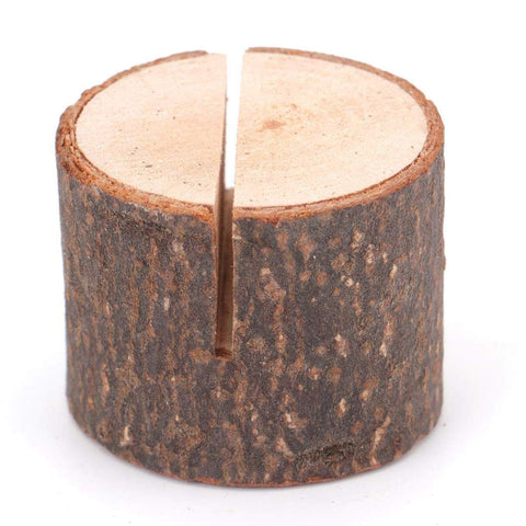 Tosnail rustic table number stand adds warm ambiance to a table setting