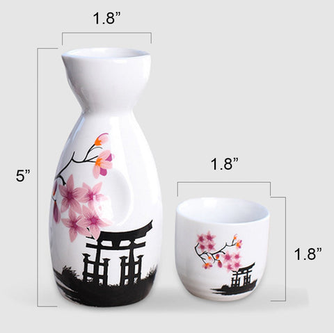 Tosnail pink sakura design adds elegant flair to any sake moment.