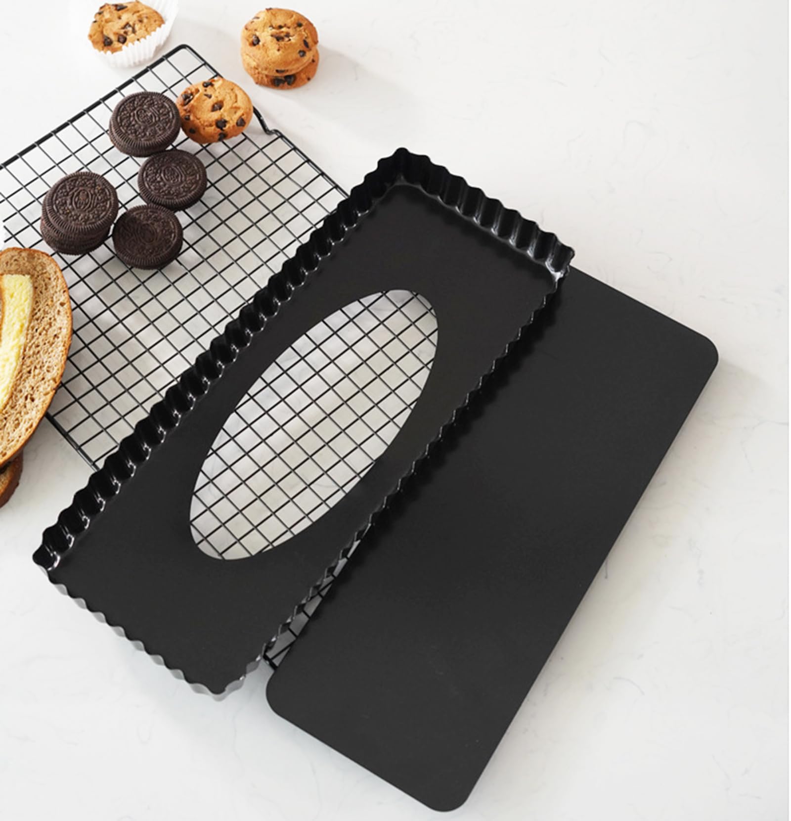 Tosnail stackable pans save kitchen cabinet space.