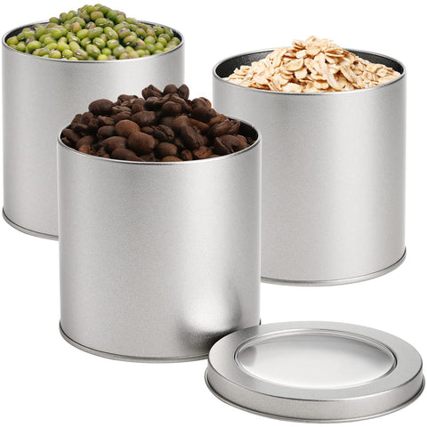 Tosnail wide mouth opening tin can for simple filling and scooping