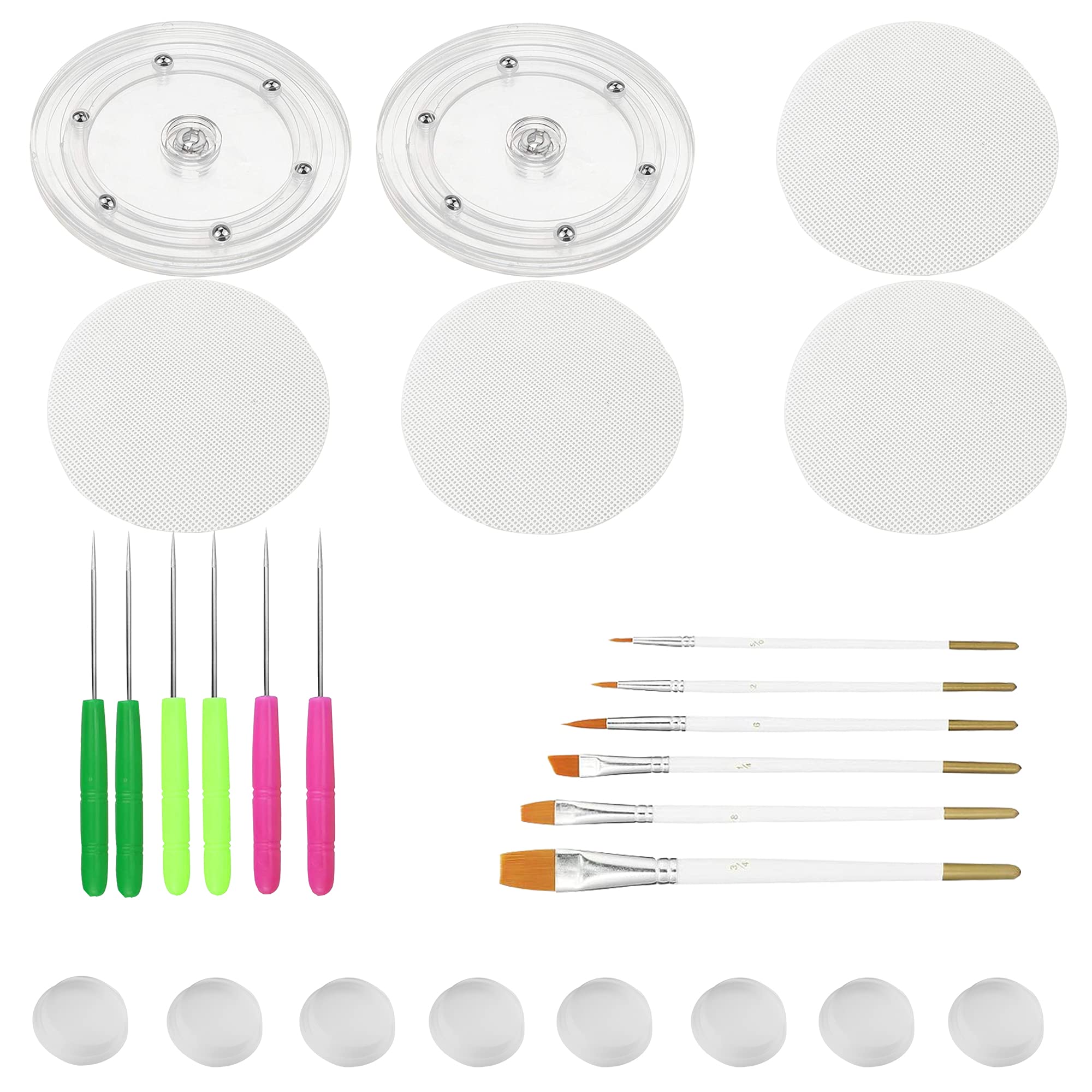TOSPARTY cookie decorating kit cookie-turntable 2-pack for even icing and smooth rotation