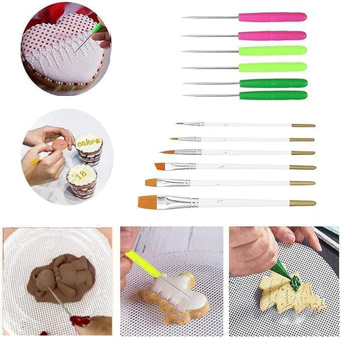 TOSPARTY decorating brushes 6 for clean edges and smooth icing