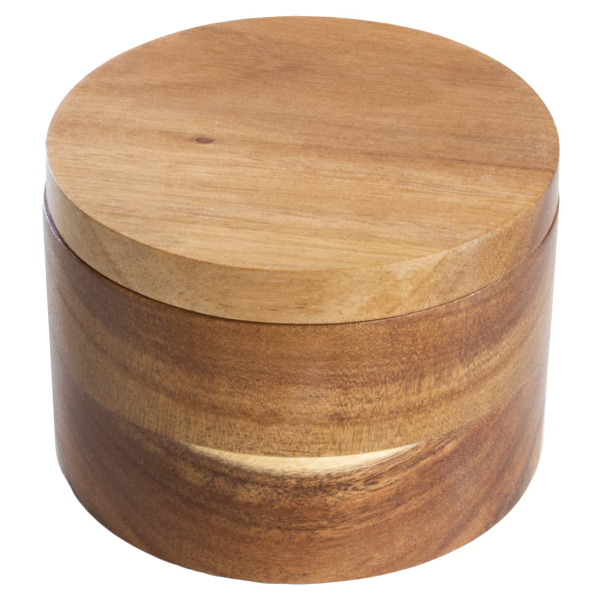 Totally Bamboo acacia wood finish adds rustic modern charm to table or shelf.